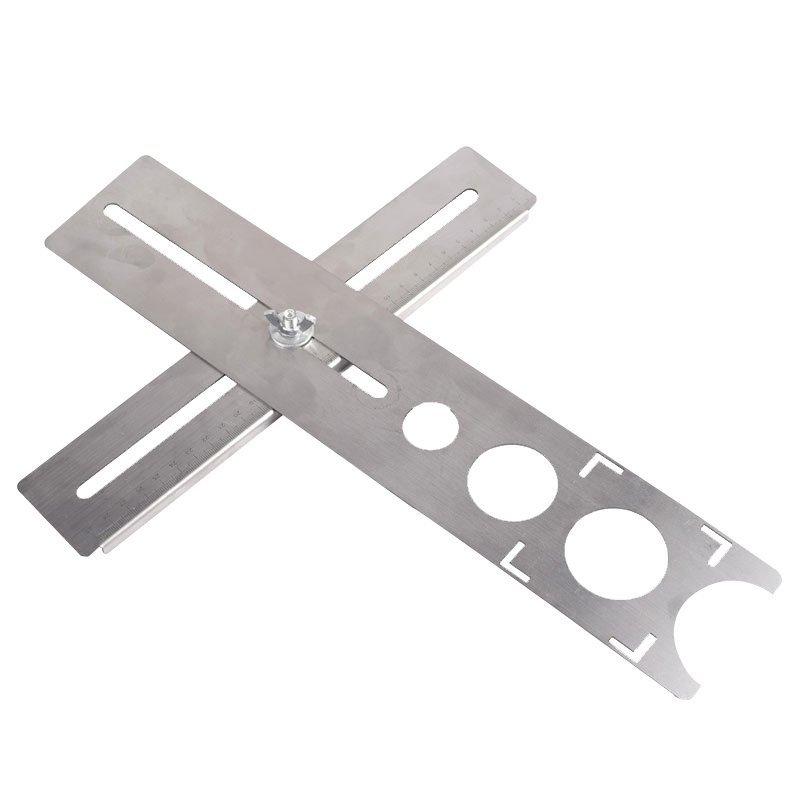 冰禹 SNll-125 不锈钢瓷砖开孔定位器 多功能万向打孔开口便捷工具可调节器 多孔型 不锈钢