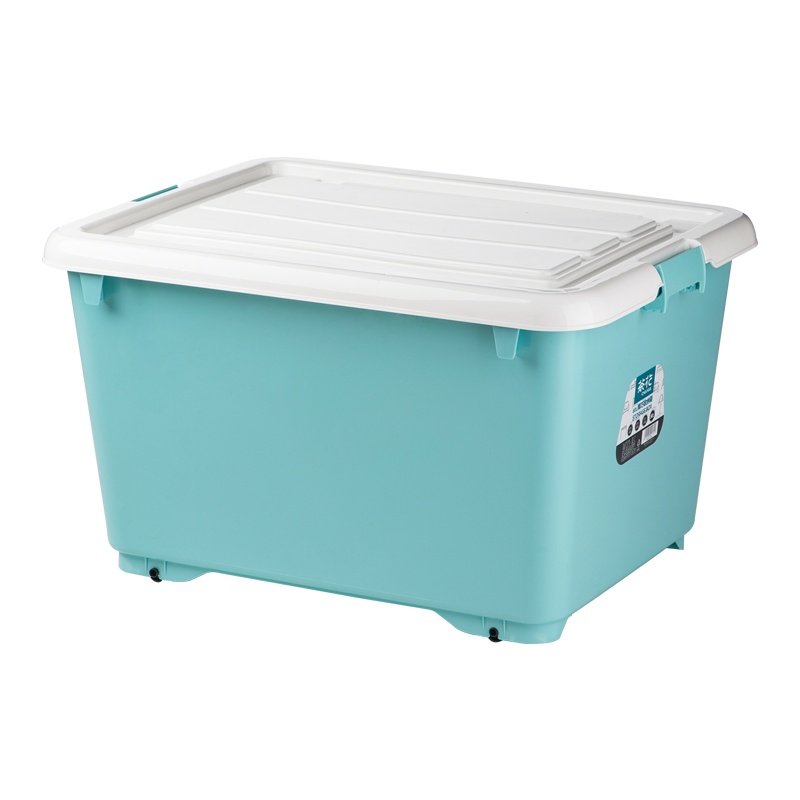 茶花收纳箱塑料大号加厚有盖家用装被子衣服收纳盒整理箱子储物箱超大容量