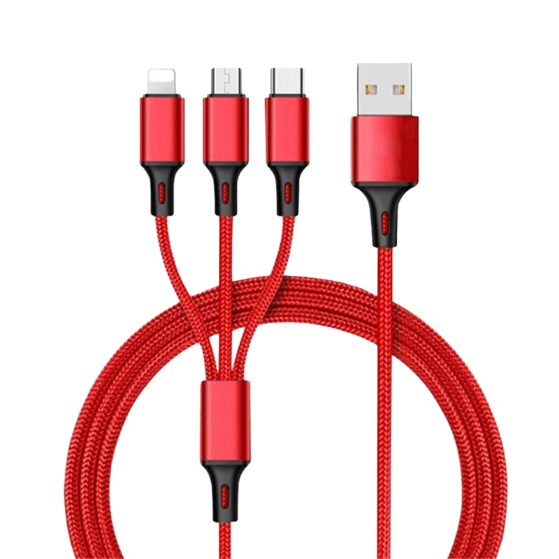 一拖三快充数据线 三合一数据线电源线
