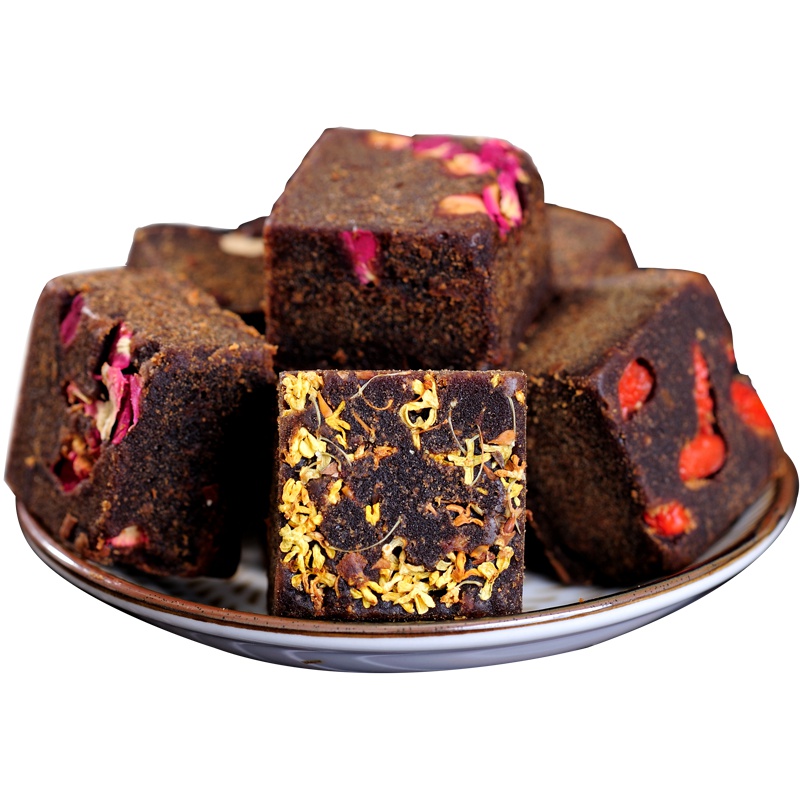 [第2件半价]囍尚堂 花茶红糖古法黑糖250克/盒装 经期大姨妈红糖块甘蔗红糖 原味生姜玫瑰枸杞红枣桂花六味