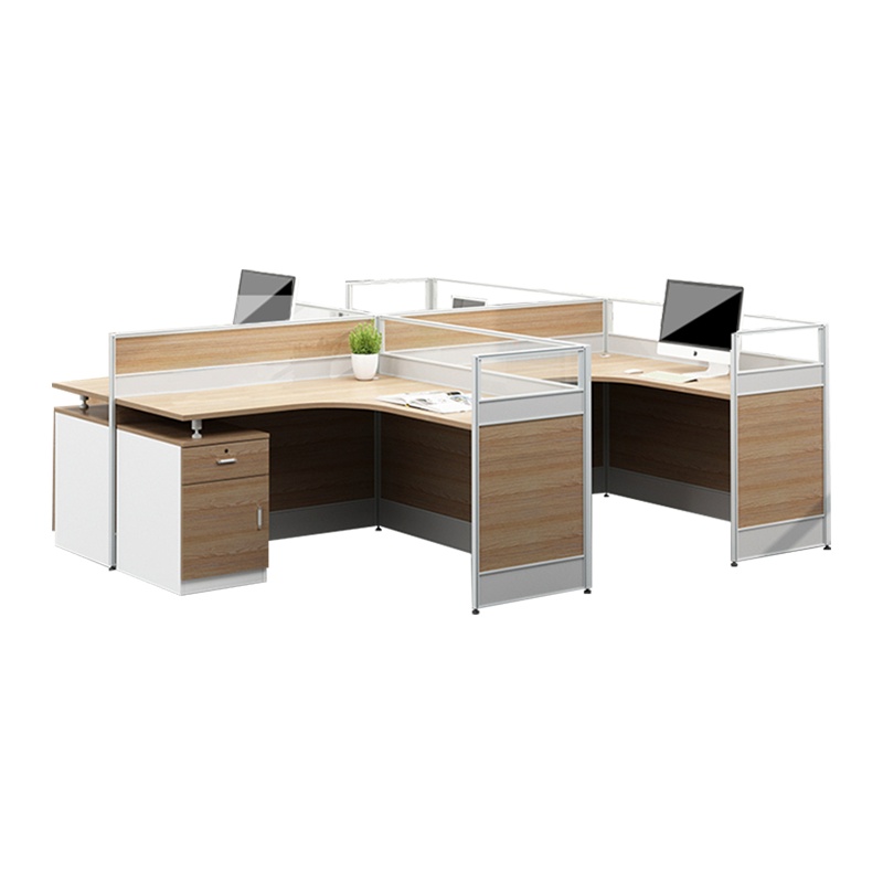 [理政]板式办公桌 简约现代 电脑桌 职员办公桌6人屏风卡座 隔断现代工位电脑桌 多人位员工桌 职员桌