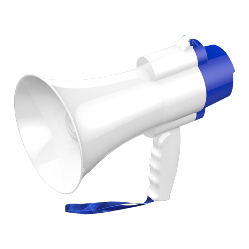 企购优品录音大喇叭扬声器户外手持宣传可充电喊话器扩音器大声公便携式高音小喇叭扬声器 白色