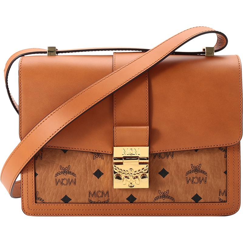 MCM 女士 皮革/涂层帆布Tracy Visetos单肩斜挎包中号 MWSBSXT01