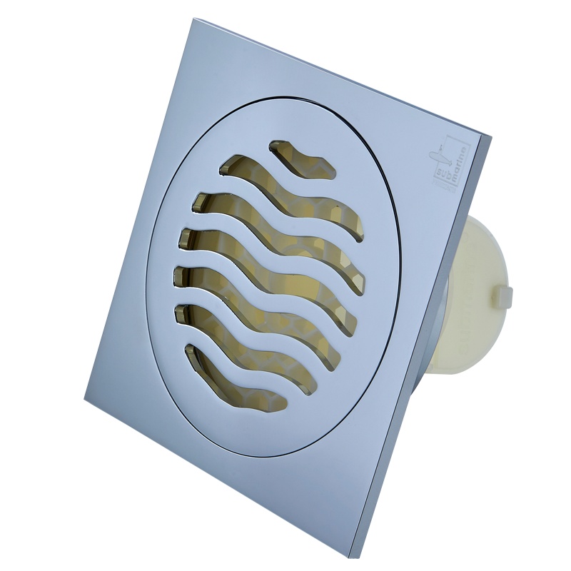 潜水艇（Submarine）TF50-10B 铜质防臭地漏普通淋浴地漏 铜镀铬镜面