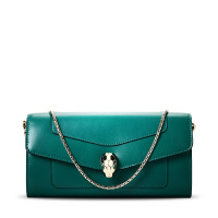 【预定】Bvlgari/宝格丽 女包2019新款牛皮蛇头扣环单肩手拿包链条包