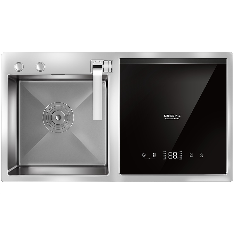 浩泽QX86D水槽洗碗机家用嵌入式水槽洗碗机一体全自动刷碗机