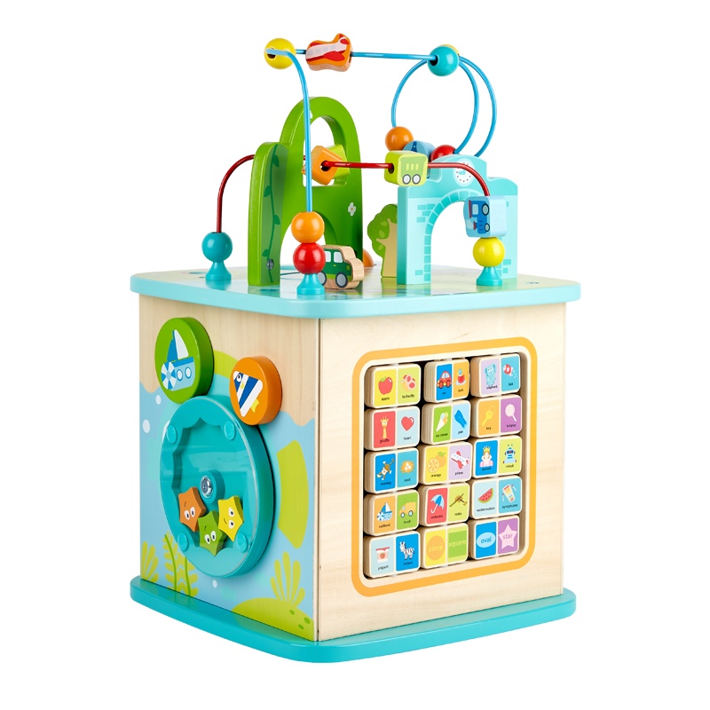 Hape奇幻旅程游戏盒1-6岁多功能五合一奇趣盒百宝箱儿童宝宝早教益智玩具绕珠串珠男孩女孩拼插玩具