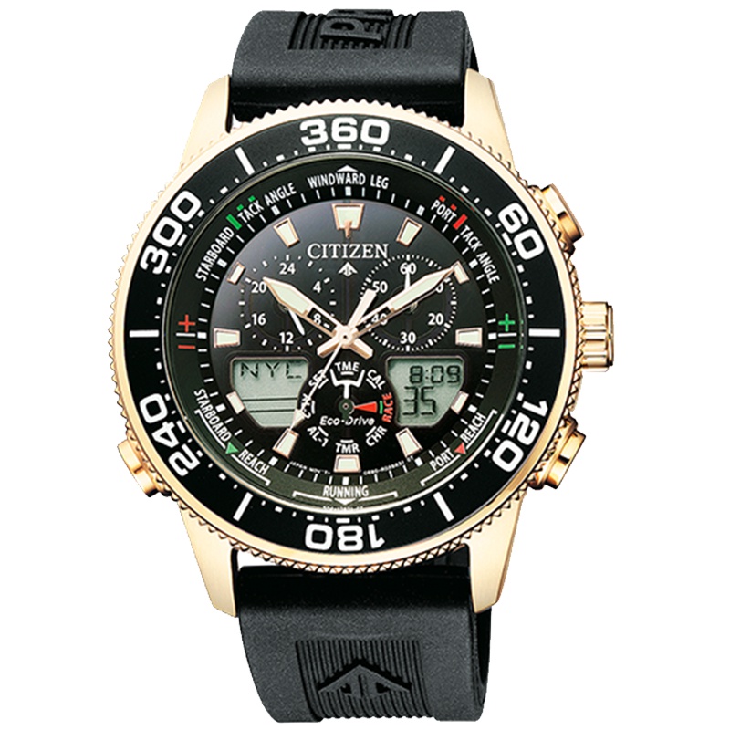 (CITIZEN)西铁城PROMASTER系列JR4063-12E男士石英表光动能200米防水计时器闹铃运动男士手表