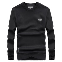 JEEP吉普2019秋冬新款男士圆领套头卫衣时尚加绒保暖长袖T恤厚款