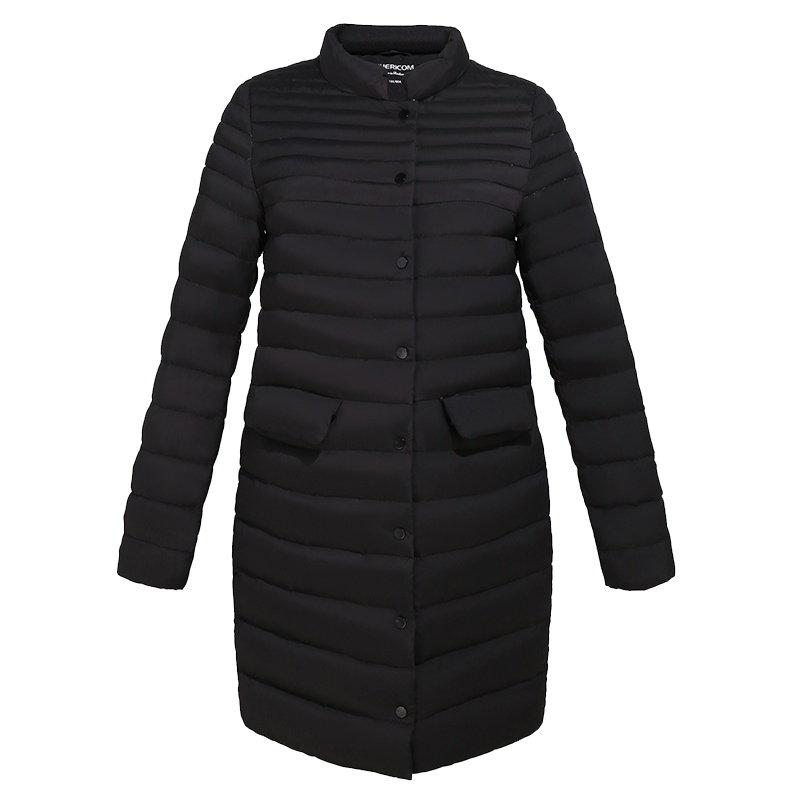 千仞岗新品羽绒服女中长款轻薄羽绒服立领显瘦