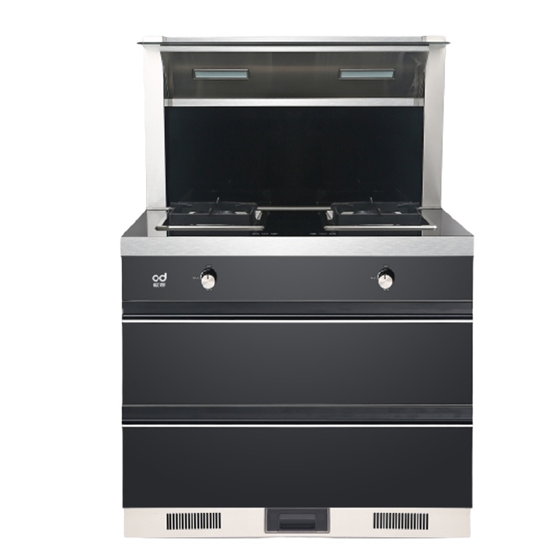 欧帝900-B6集成灶消毒柜一体灶侧吸下排