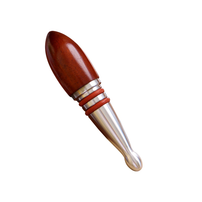 欧润哲 304实心钢铸木柄红酒塞 109178