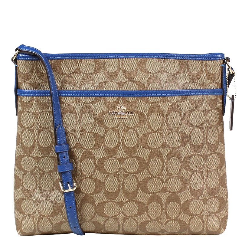 [直营]蔻驰(COACH) 经典C纹PVC 文件包Signature File 印花拉链开口 Coach女