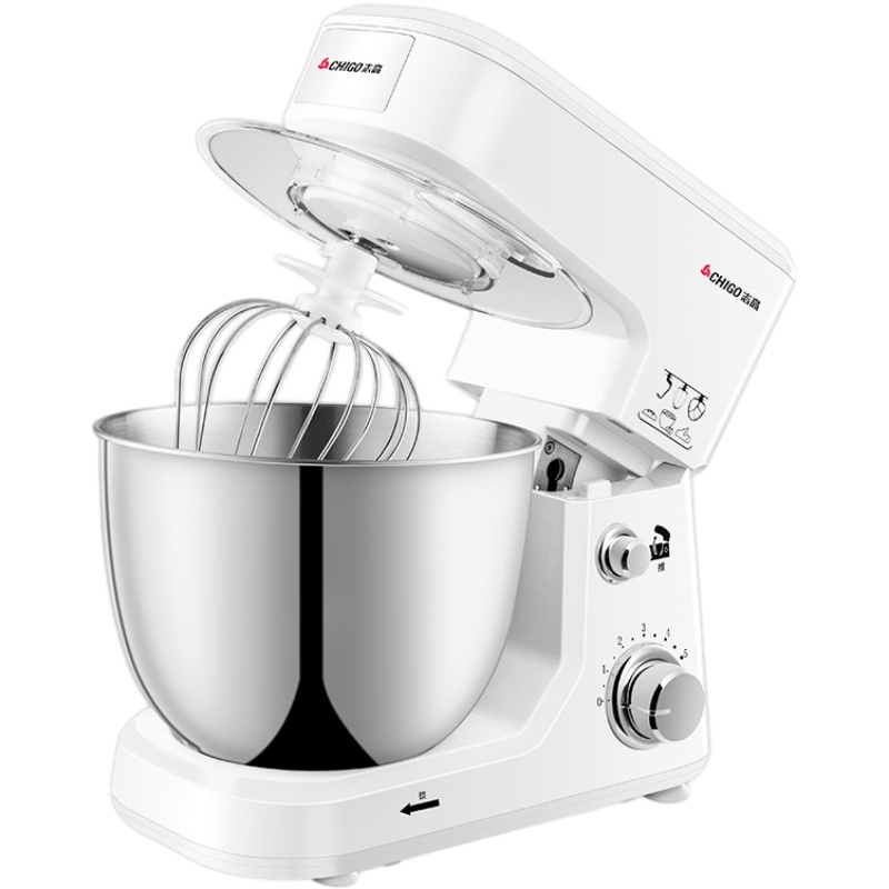 志高 台式打蛋器电动家用厨师机和面机奶油机打发鲜奶盖搅拌商用 白色