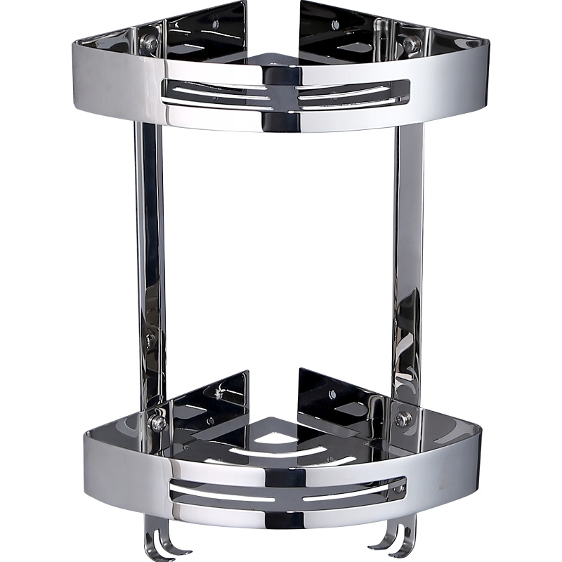 正山(Zhengshan)浴室置物架304不锈钢卫生间三角架厕所置物架厨房收纳架卫浴五金挂件挂钩