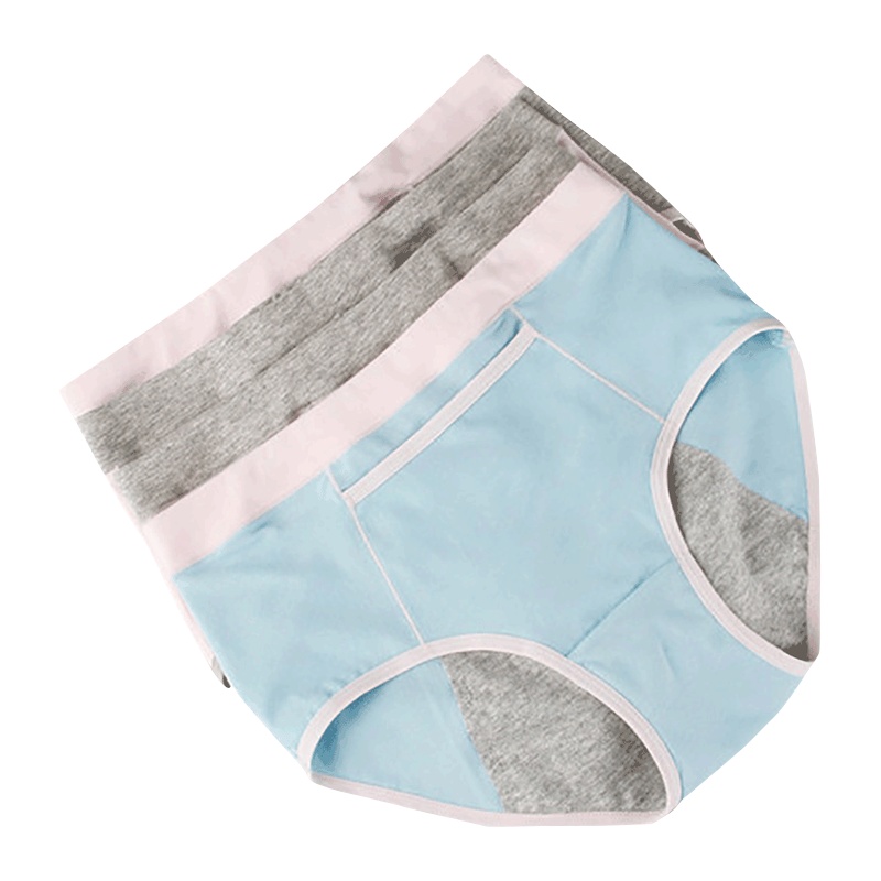 浪莎2条生理内裤 女士月经期 纯棉裆姨妈裤 三角裤高腰暖宫不易侧漏