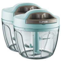 苏泊尔(SUPOR)蒜泥器手动压蒜捣蒜泥神器打蒜蓉大蒜搅碎机切绞拉蒜末家用组合KG65AB10+KG65AB10