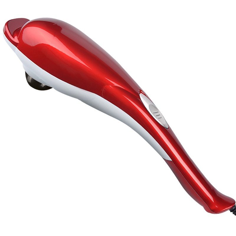 安尚按摩棒电动按摩器机械版海豚经络手动版贴身颈椎颈腰部肩部全身按摩捶红光多功能家用震动按摩仪振动揉捏仪6个按摩头