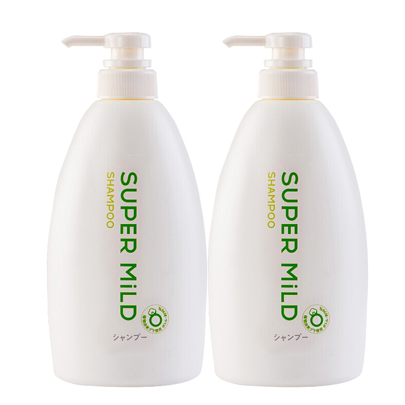 资生堂惠润(SUPER MiLD)柔净(绿野芳香)洗发露600ml*2(日本进口无硅油洗发水 蓬松柔顺 持续保湿)