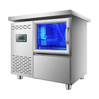 乐创(lecon)制冰机商用方冰全自动制冰机大容量制冰机奶茶店设备全套商用制冰机120KG(108格)吧台式