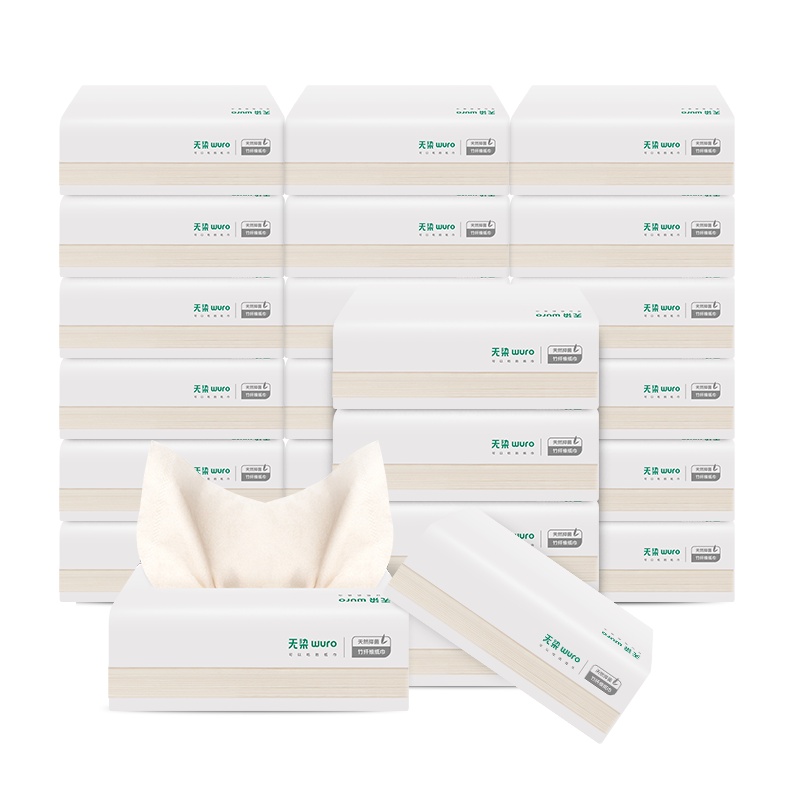无染天然竹纤维抽纸乐享装3层 24包/装