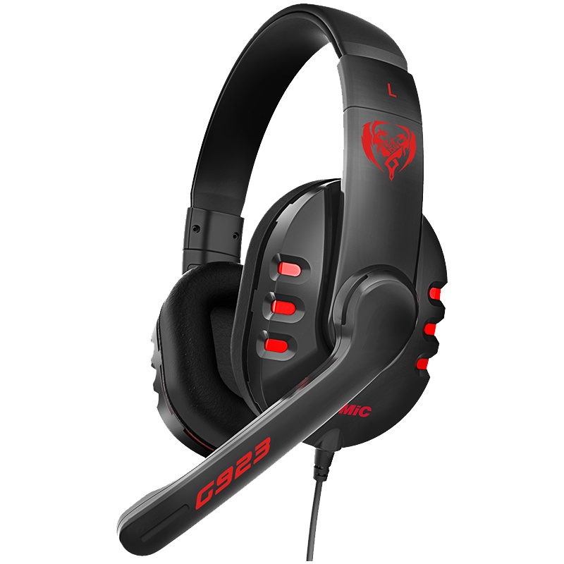 硕美科G923电竞耳机头戴式游戏绝地求生吃鸡听声辩位有线耳麦CF台式电脑带麦克风话筒笔记本网吧通用重低音