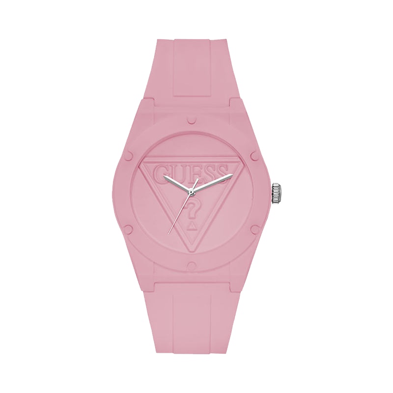 盖尔斯(GUESS)时尚简约炫丽色彩硅胶表带石英男士手表W0979L5