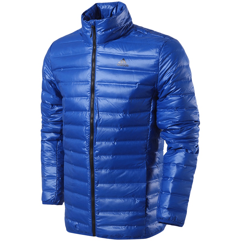 adidas阿迪达斯男子羽绒服外套保暖防风休闲运动服BQ7779 L 蓝色