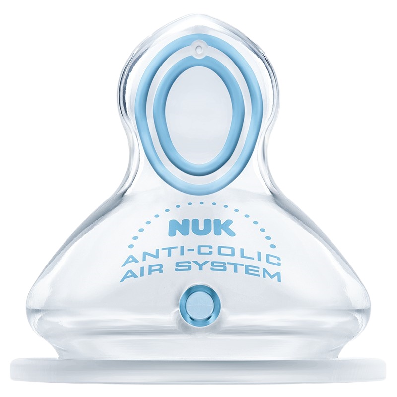 NUK宽口硅胶奶嘴(小圆孔,适合0-6个月婴儿用)