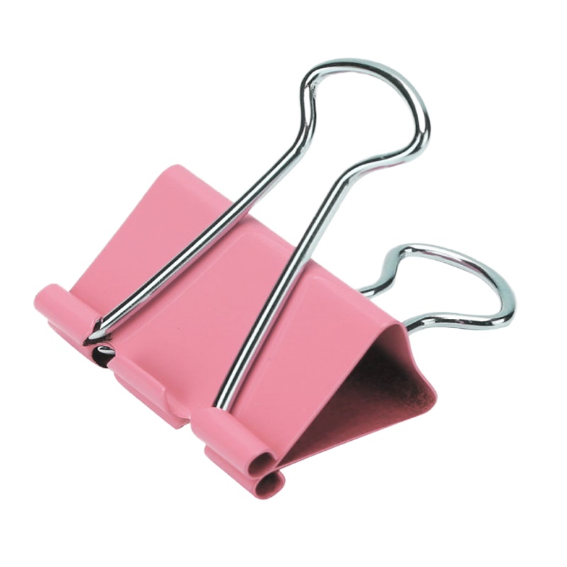 办公文具用品 晨光长尾夹混合装彩色文件夹子文具燕尾夹票夹小号19mm宽40只/盒