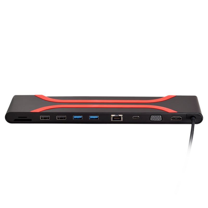 联想 Type-C扩展坞USB-C转HDMI/VGA转接头网线接口转换器笔记本电脑拓展坞 LX-1901 底座式