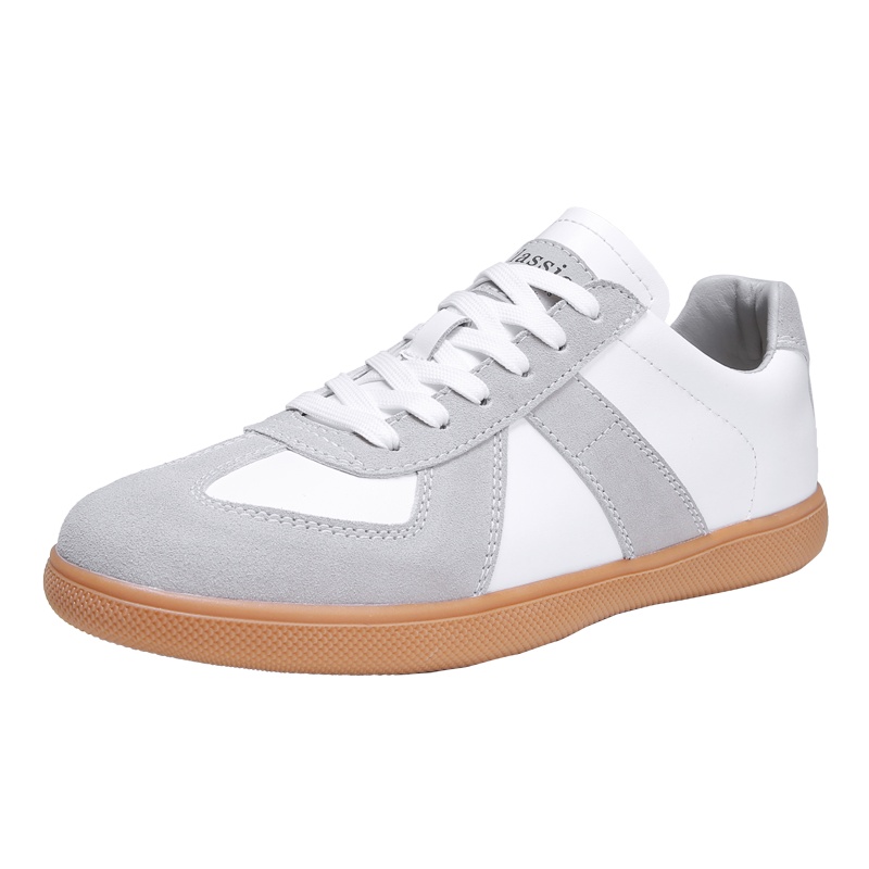 木林森男鞋夏季新款真皮小白鞋百搭运动休闲板鞋男透气复古德训鞋