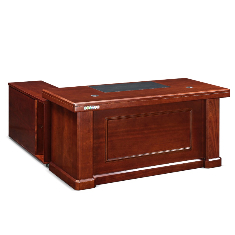 [红心家居]油漆大班台老板桌贴实木皮经理主管桌2米办公桌