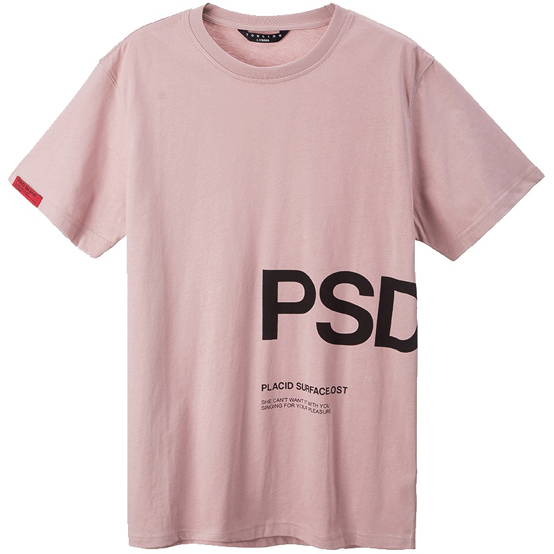 唐狮2019夏装新款短袖T恤男圆领港风宽松潮流半袖青少年纯棉上衣