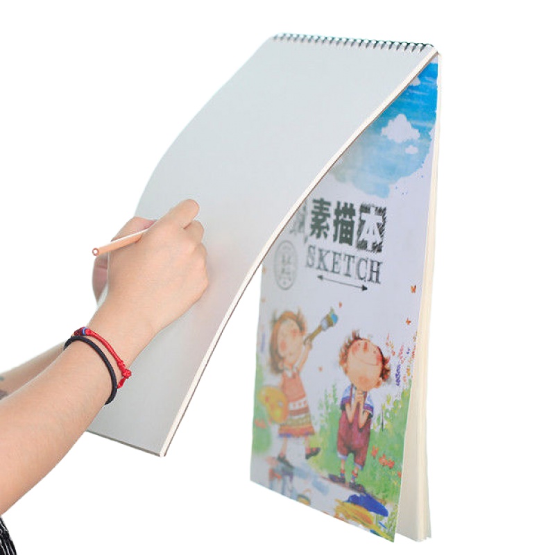 画画本儿童素描本a4可爱速写本8k画画素描速写图画本素描本厚16k B5彩铅本[仙人掌封面]30张纸