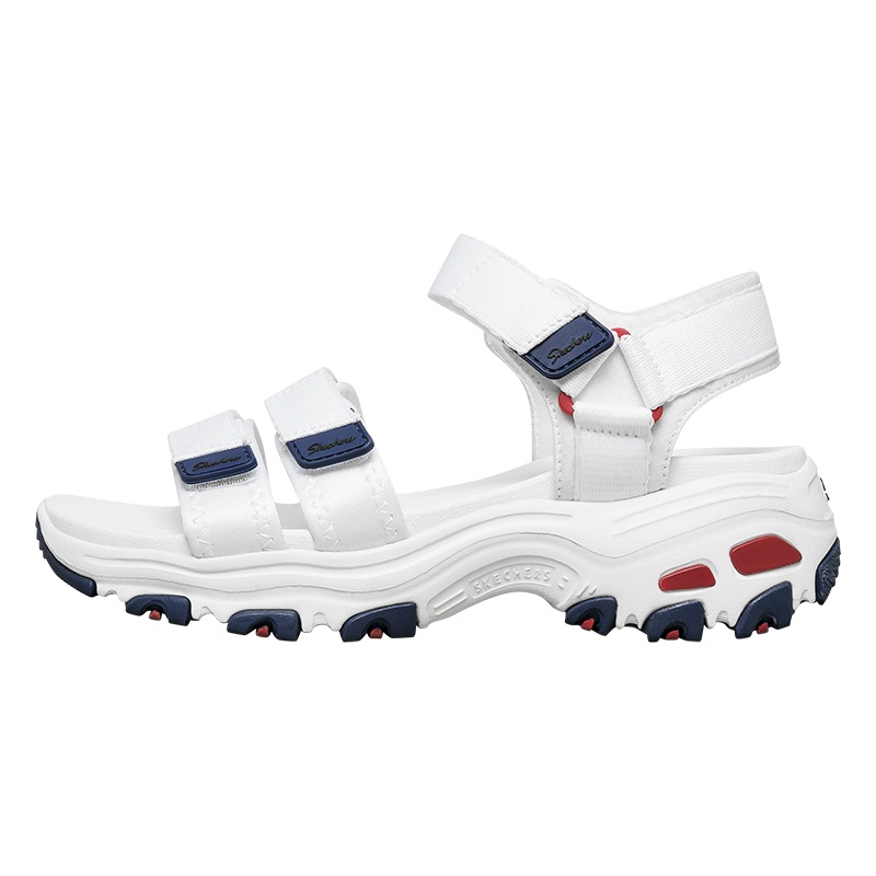 Skechers斯凯奇夏季复古厚底熊猫鞋凉鞋休闲魔术贴露趾凉鞋31514