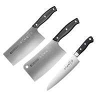 十八子作Z2907雅致3件套全套厨房刀具（切片刀+斩骨刀+多用刀）刀具套装厨房家用水果刀组合菜刀400系列不锈钢材质