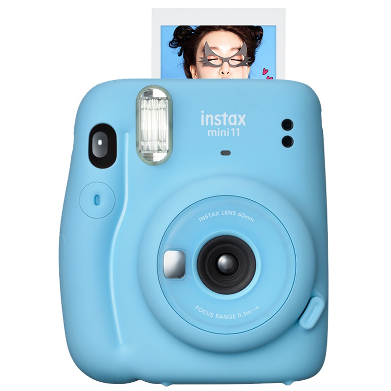 富士(FUJIFILM)INSTAX 一次成像 mini11晴空蓝 胶片相机 mini9升级款 套餐三(含50张相纸)