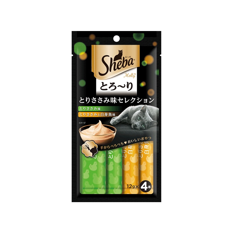 希宝成猫舔食软包罐香嫩鸡肉和鲣鱼及巴丁鱼口味48g*6