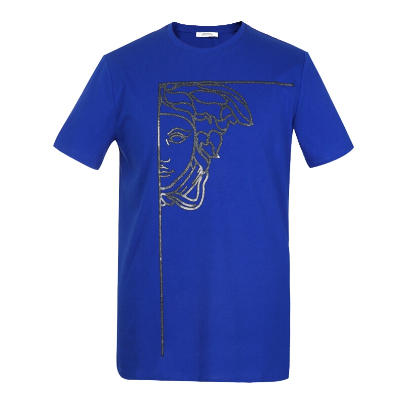 VERSACE 范思哲男士半脸美杜莎头像纯棉短袖T恤 V800683 VJ00472 V7089