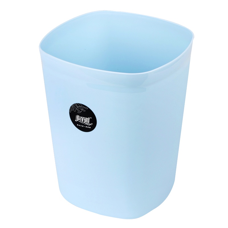 美丽雅maryya 炫彩塑料垃圾桶方形(大) 9L 纸篓 颜色随机