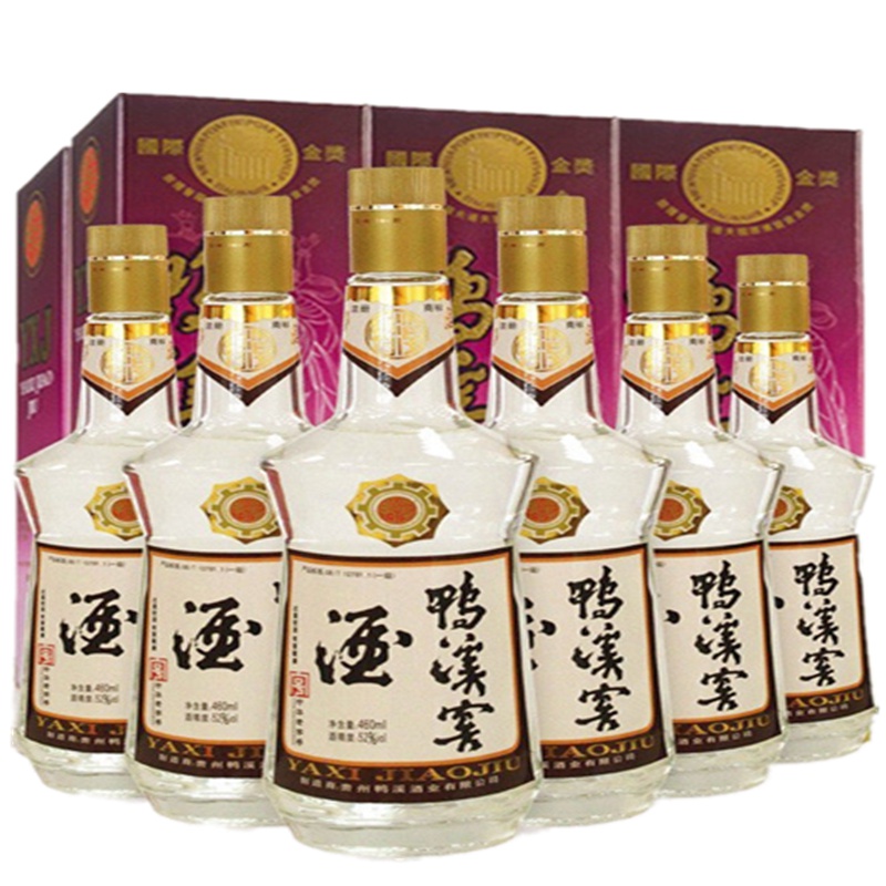 鸭溪窖酒百家福 52度 浓香型白酒460ml*6瓶整箱 盒装国产宴请纯粮食酒 2016年生产