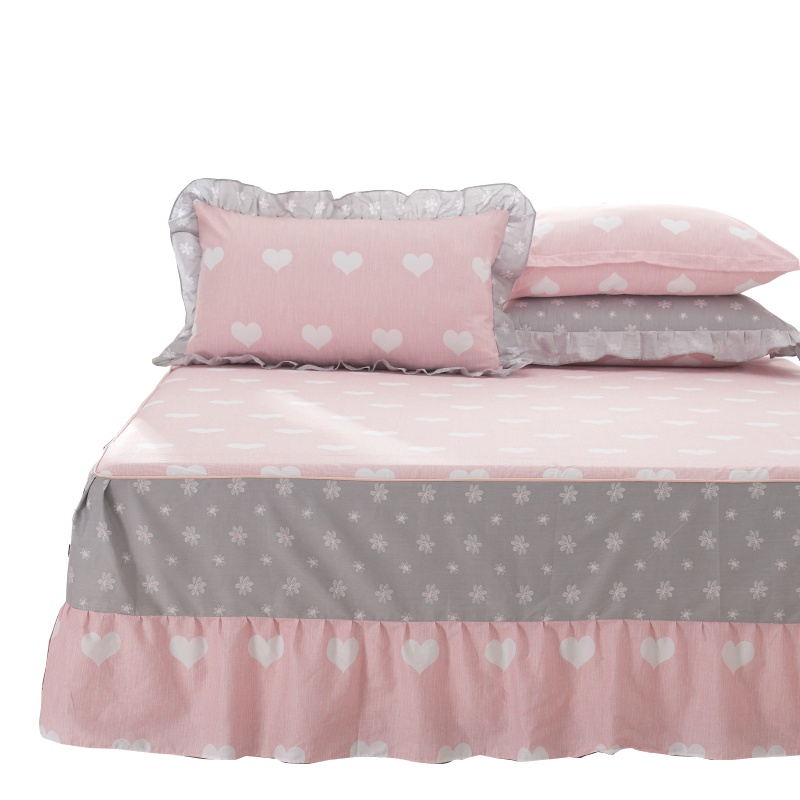 南极人(NanJiren)家纺 全棉床裙单件纯棉床罩保护套防尘罩床单床套1.8m床