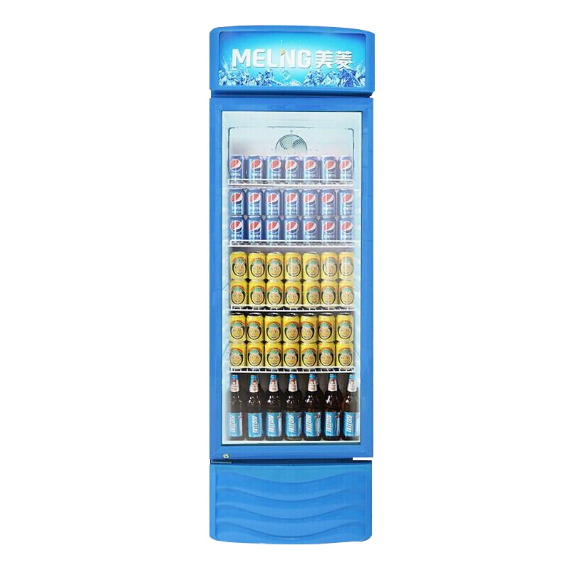 美菱(MELING)SC-288W商用展示柜 立式玻璃冷藏保鲜冰柜 单门饮料啤酒酸奶蛋糕水果陈列柜冷柜