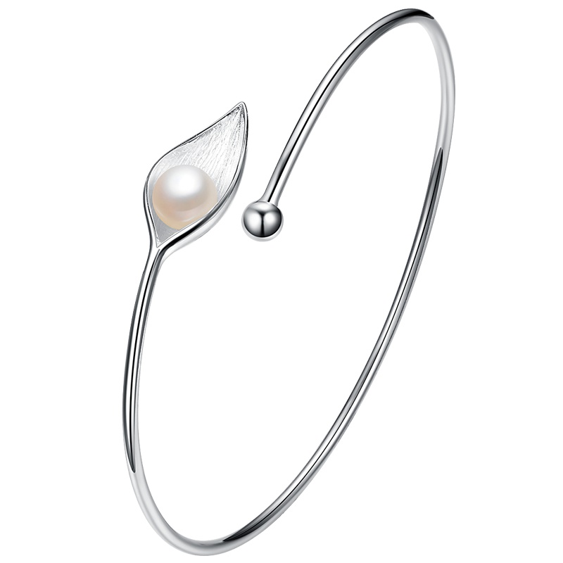 佰色传情(BRIR) 925纯银淡水珍珠手镯女气质个性百搭手镯