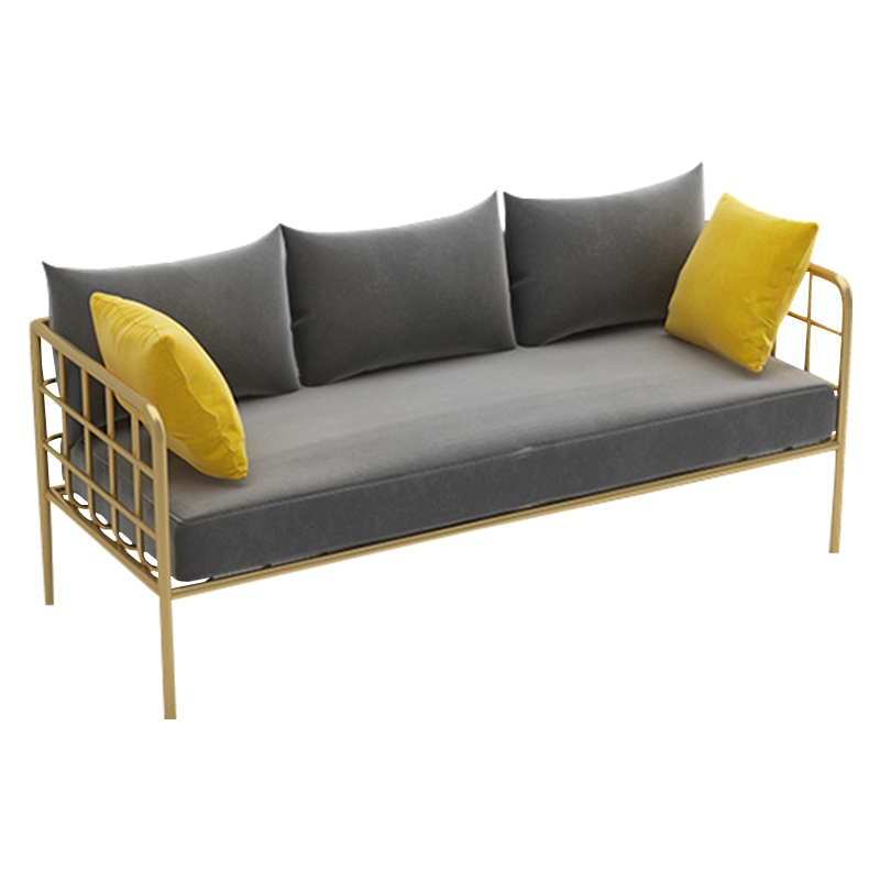 北欧布艺沙发铁艺桌椅服装店小户型沙发茶几组合休闲办公轻奢家具