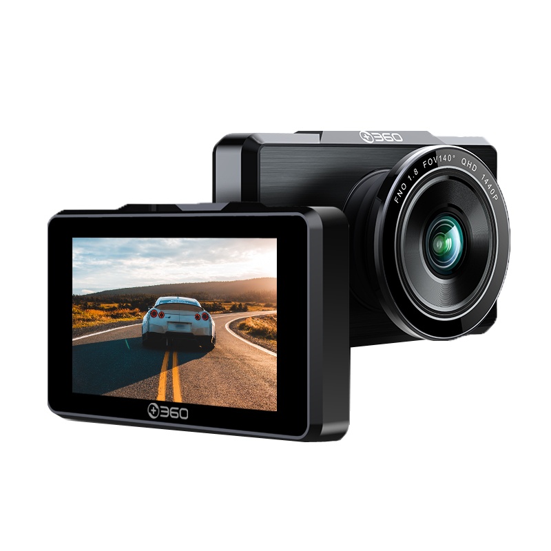 360行车记录仪 新品G580 (蓝色)2K高清拍摄 前后双录 前1440p后1080p 微光夜视 电子狗 高清记录仪