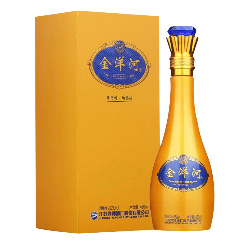 洋河 金洋河 52度 480ml 单瓶装 浓香型 白酒