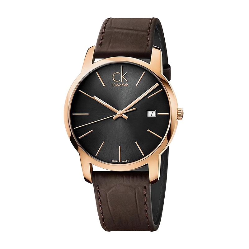 CK卡文克莱手表皮带石英男表圆盘男士手表腕表 K2G2G6G3