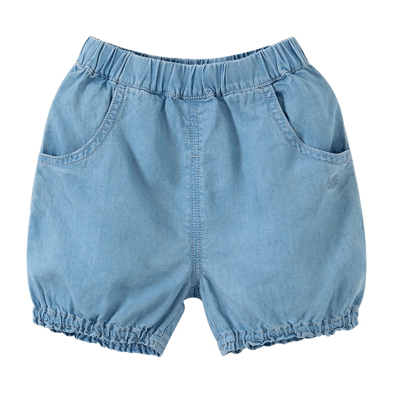 哈贝比婴儿短裤女宝宝裤子夏季儿童牛仔短裤百搭小童外出穿短裤